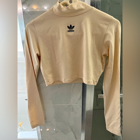 ADIDAS long sleeve turtle neck crop top in small - Picture 2 of 3